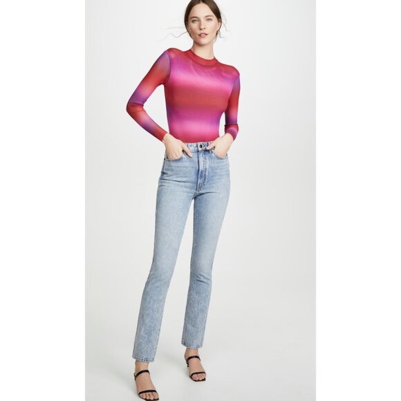 Only Hearts Ombre Tulle Mock Neck Thong Bodysuit Size S - Picture 11 of 11